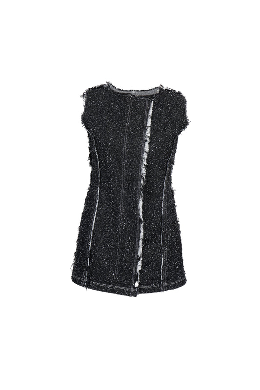 ENZYME-WASHED FITTED DRESS