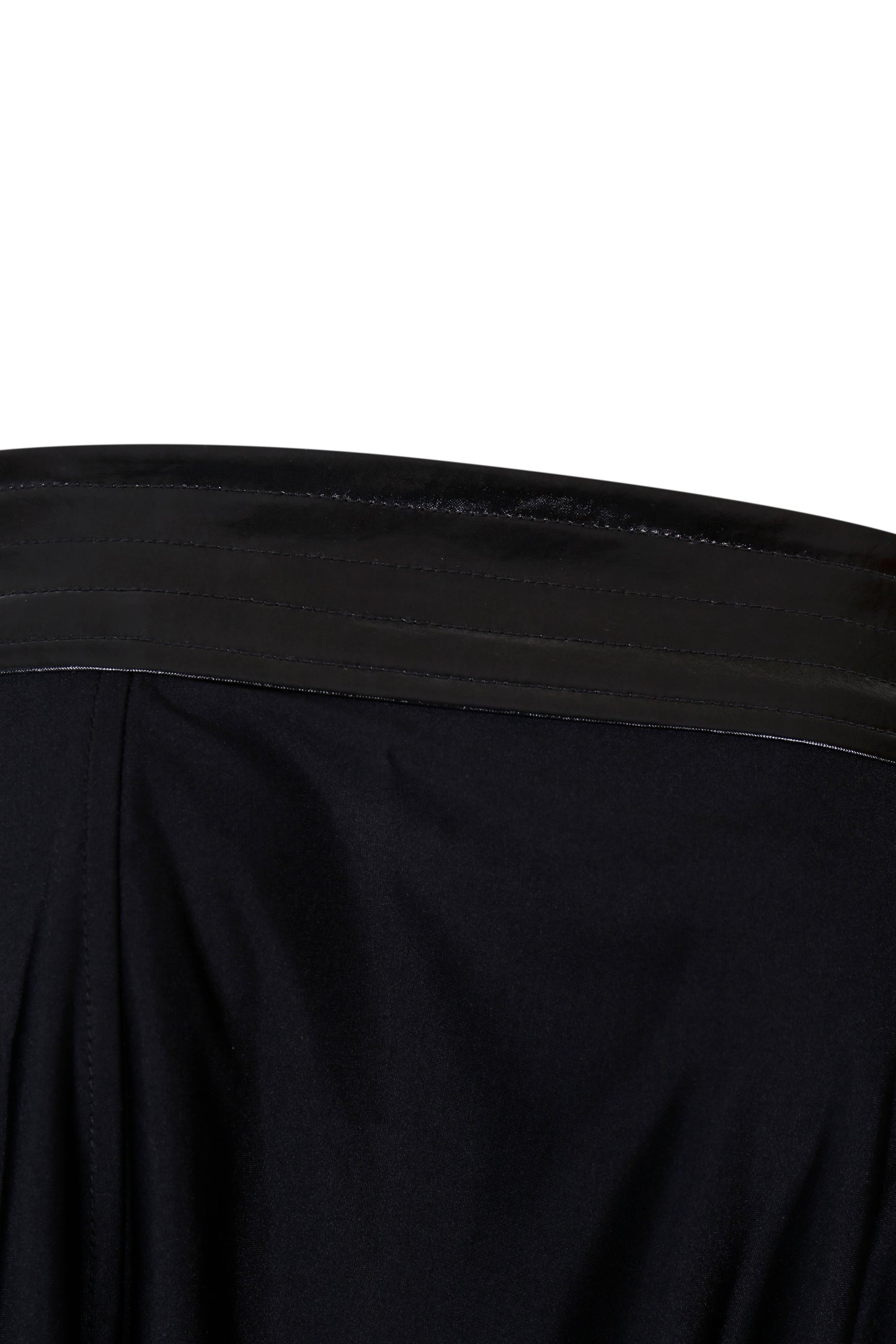 BLACK STRETCH JERSEY DRAPED TUBE DRESS
