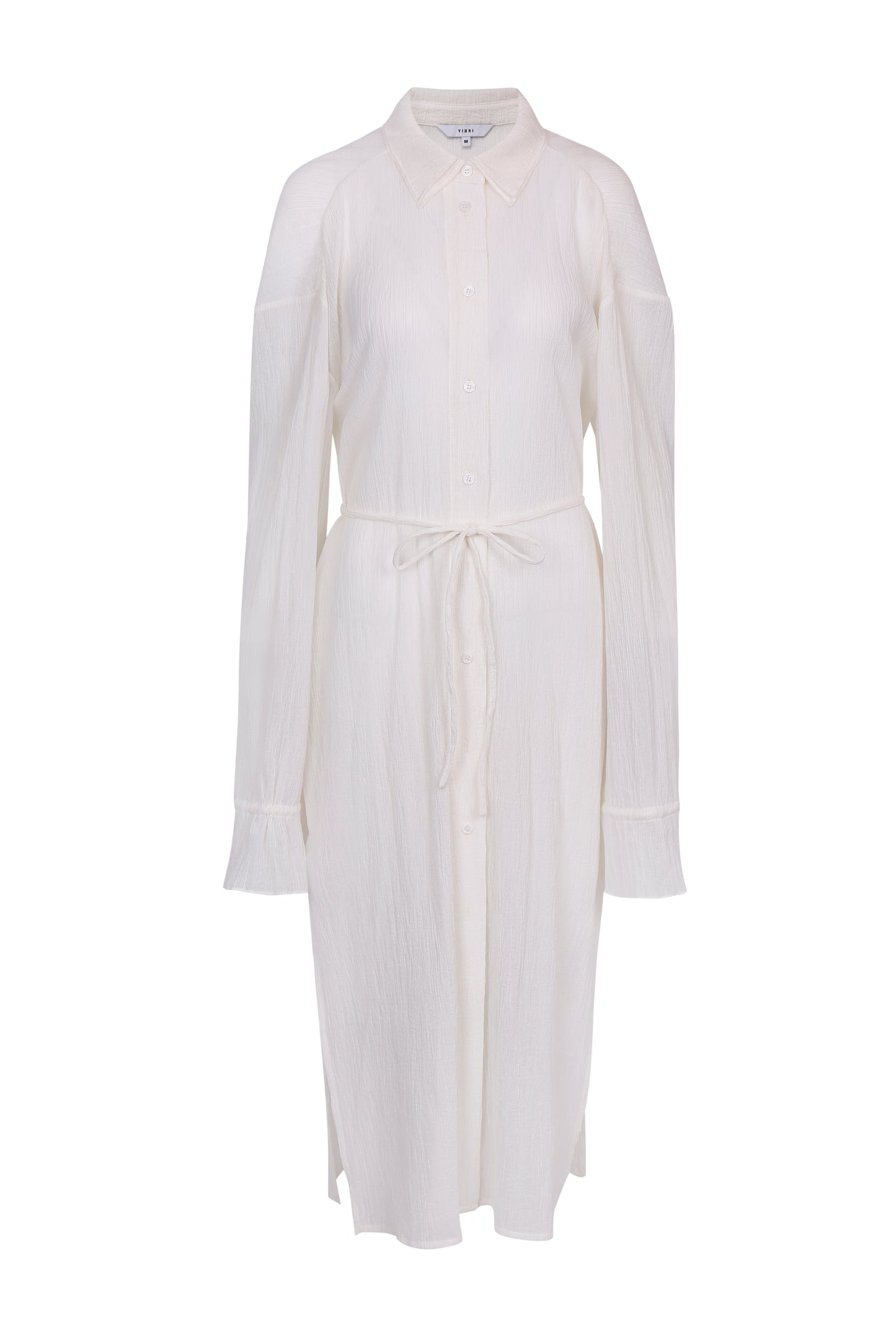 IVORY PLEATED CROPPED BLOUSE