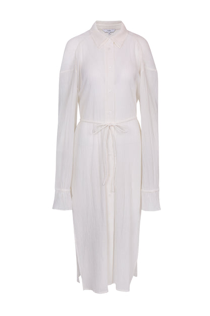 IVORY PLEATED CROPPED BLOUSE