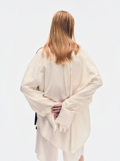 TWO-TONE OVERSIZED UTILITY SHIRT