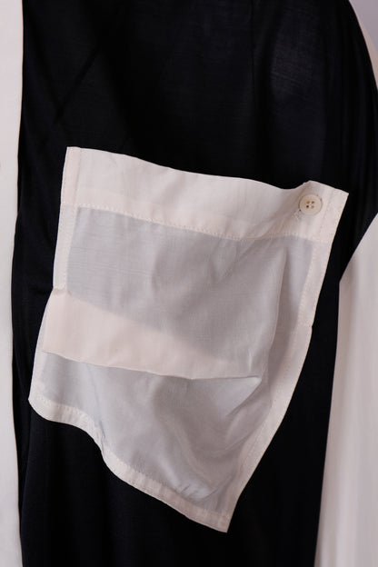TWO-TONE OVERSIZED UTILITY SHIRT