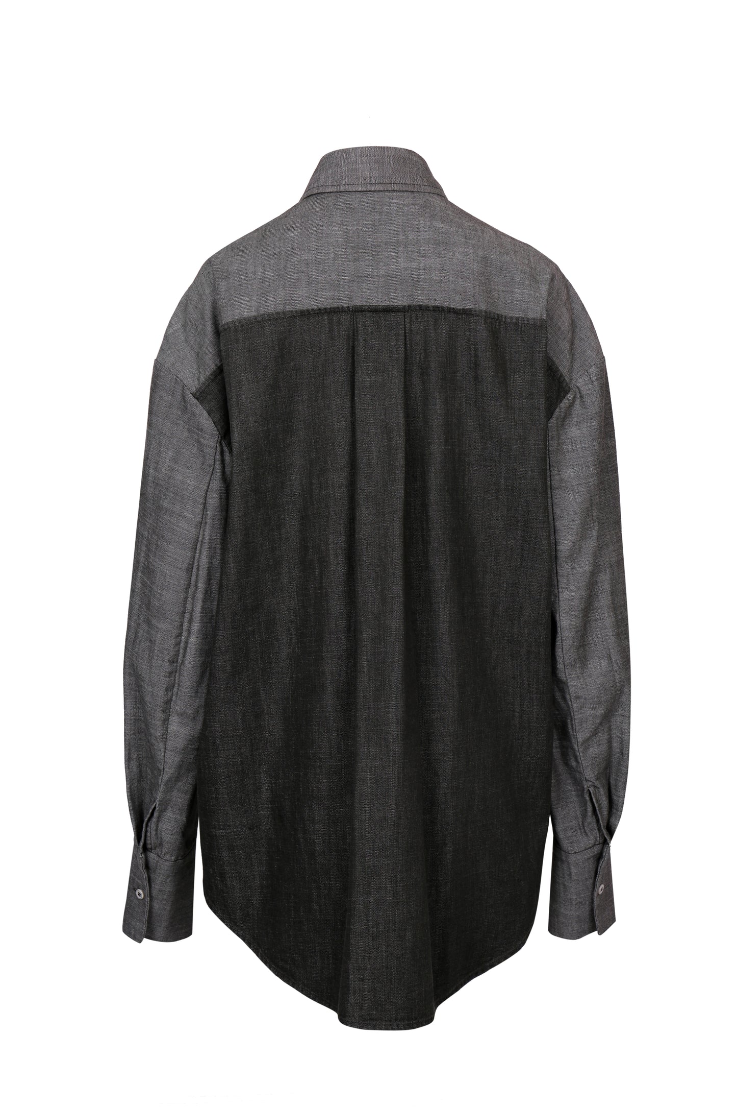 TWO-TONE OVERSIZE DENIM SHIRT