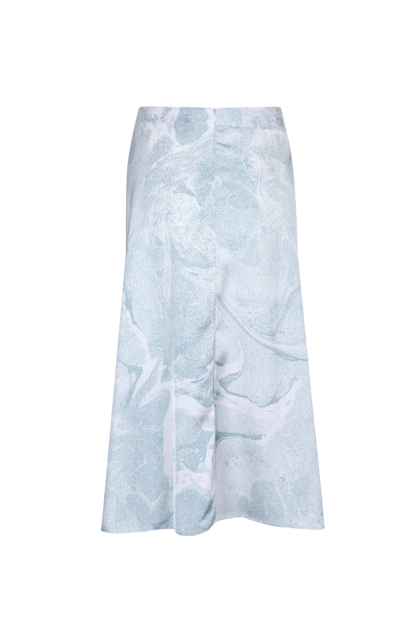 WHITE &GREEN MARBLED WATER LILY DRAPE SKIRT