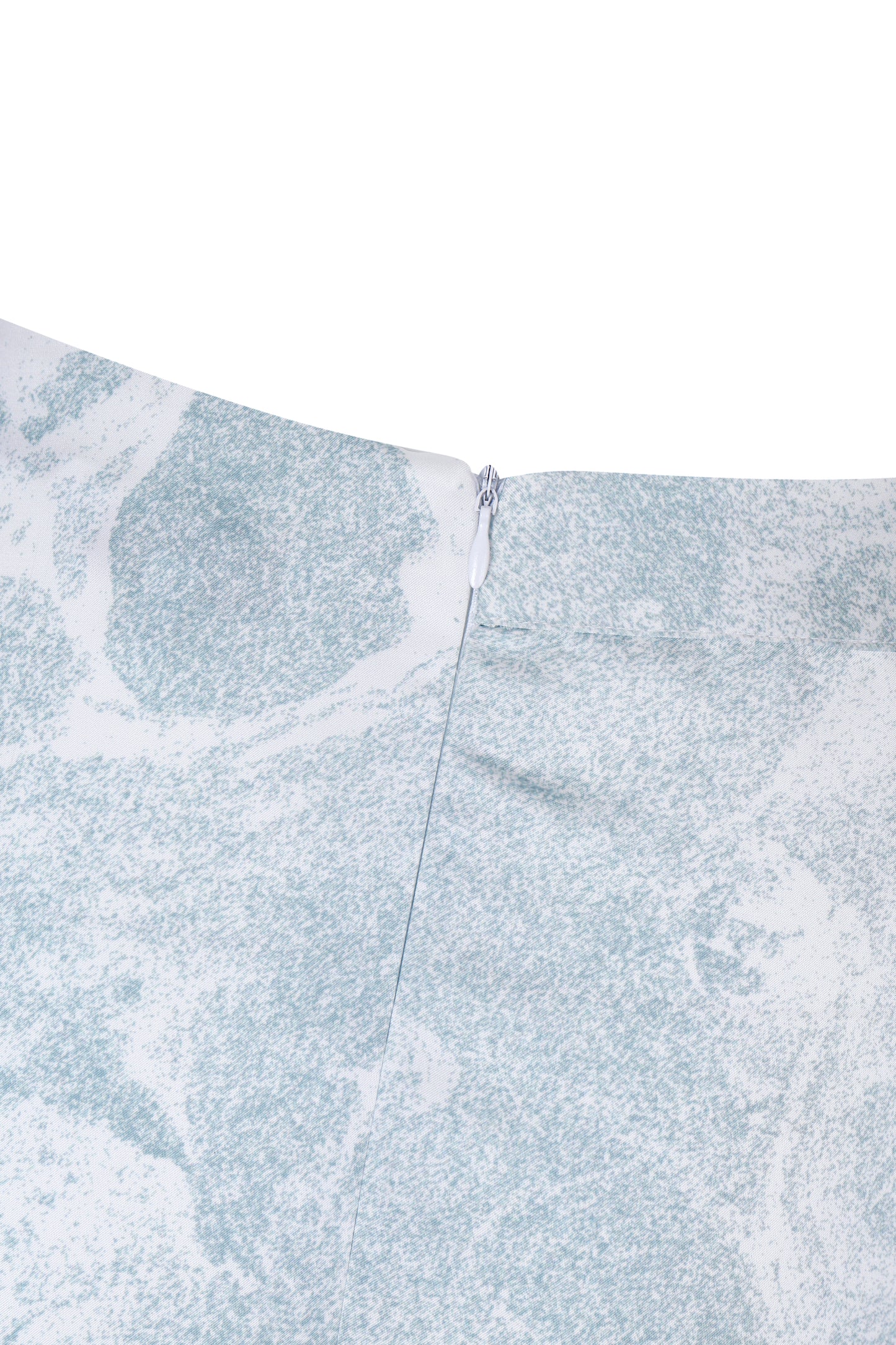 WHITE &GREEN MARBLED WATER LILY DRAPE SKIRT