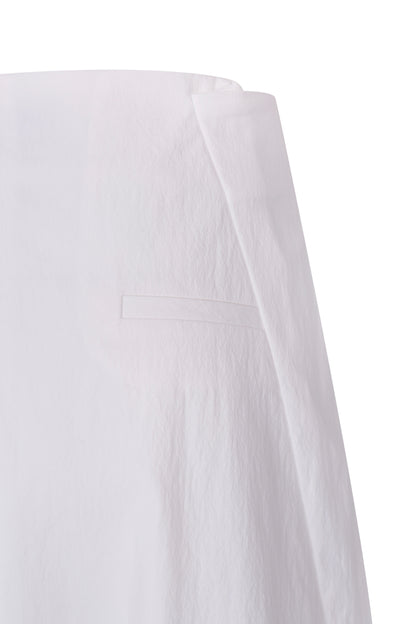 WHITE COTTON WRAP SKIRT