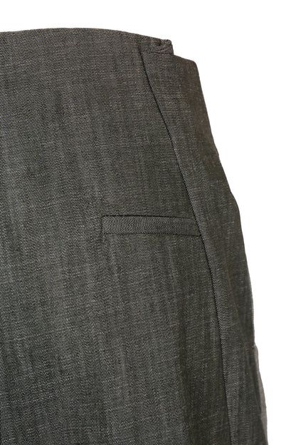 TWO TONED DENIM WRAP SKIRT