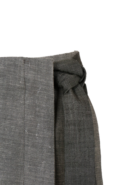 TWO TONED DENIM WRAP SKIRT