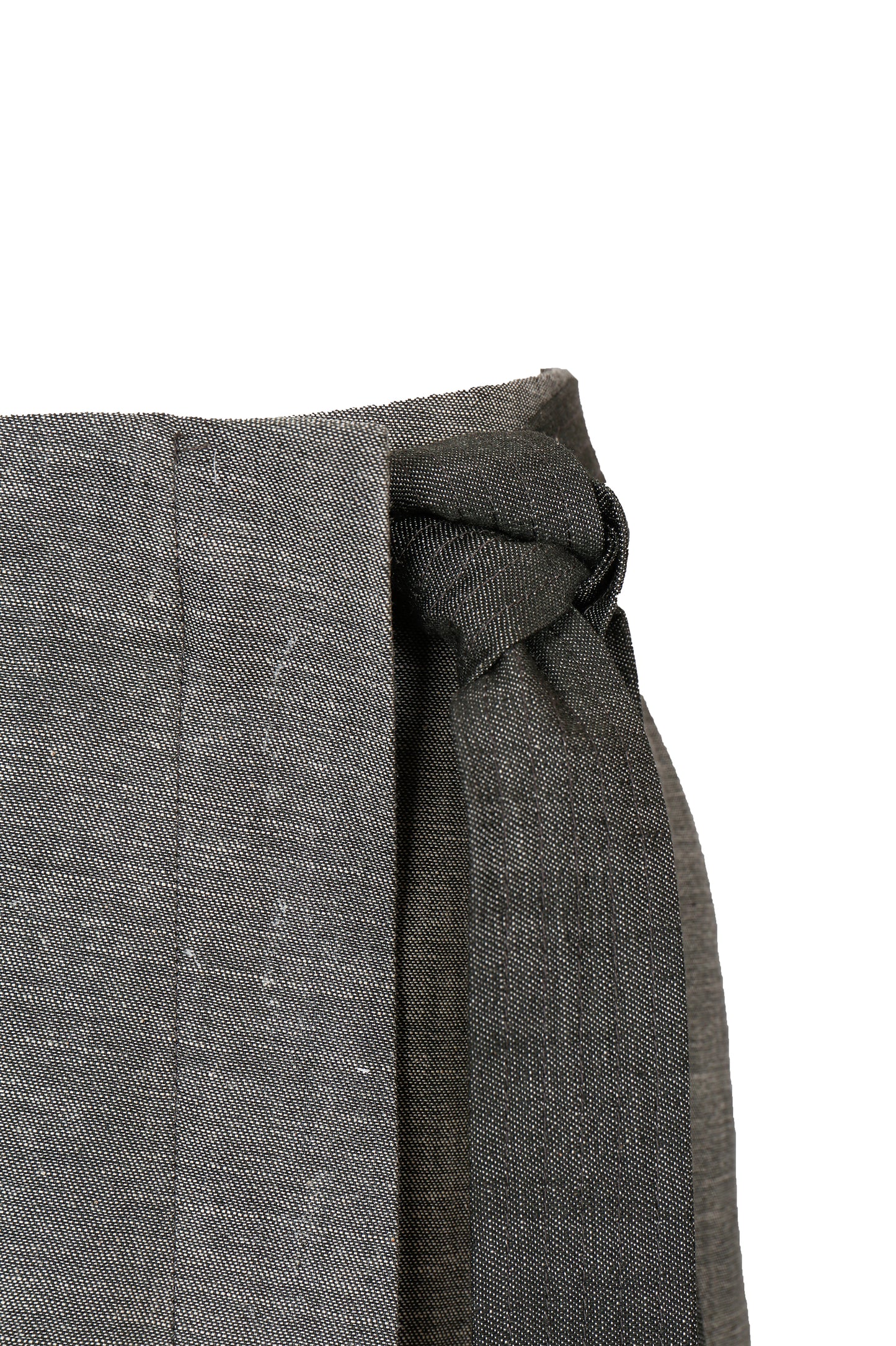 TWO TONED DENIM WRAP SKIRT