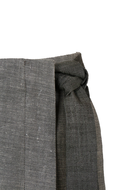 TWO TONED DENIM WRAP SKIRT