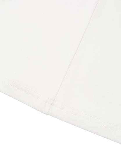 WHITE TWISTED LONG JERSEY SLEEVE TOP