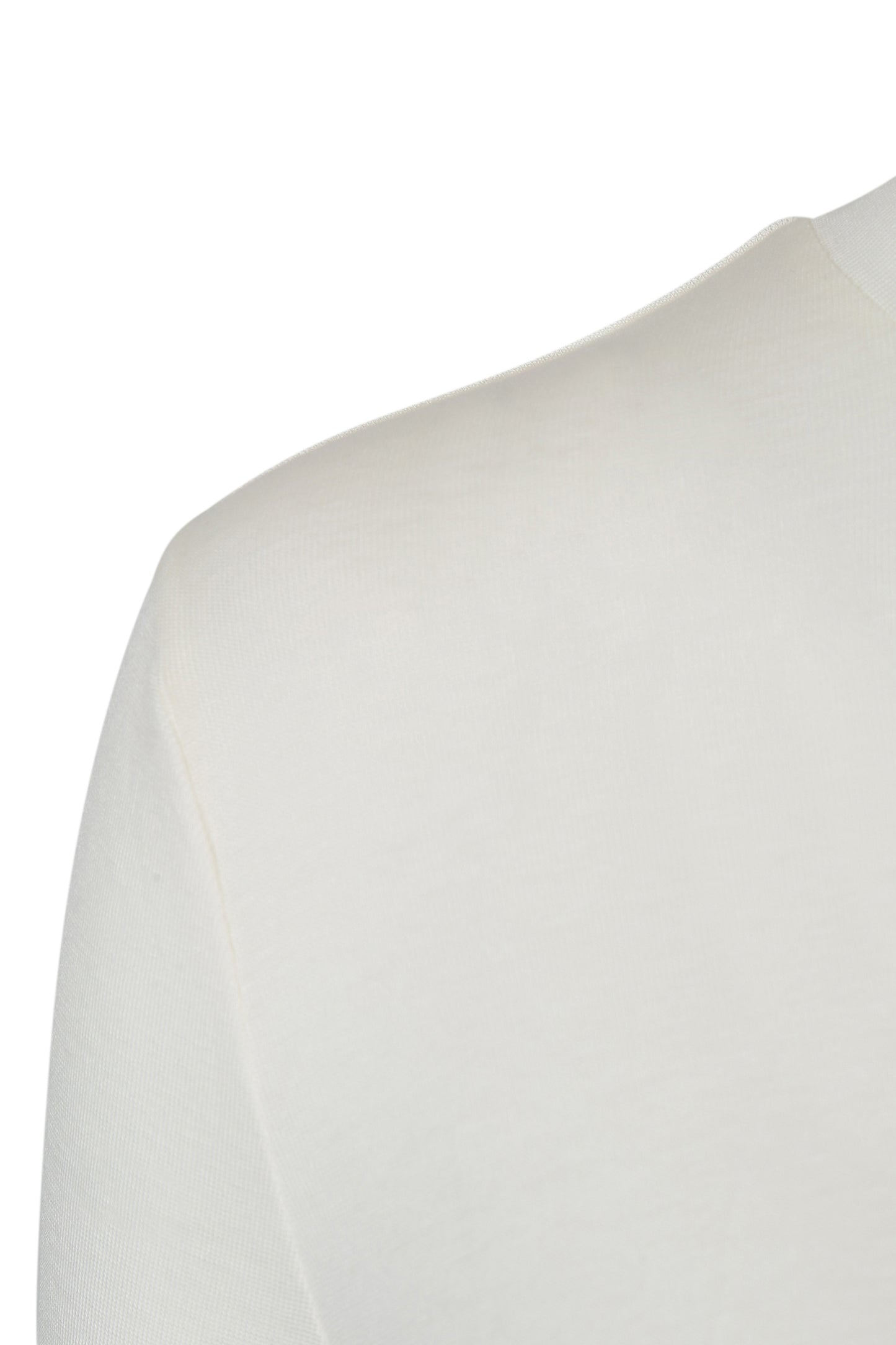 WHITE DRAPED JERSEY CROP TOP