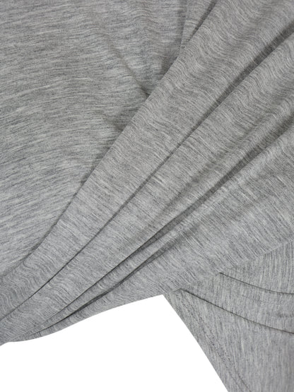 GREY DRAPED JERSEY CROP TOP