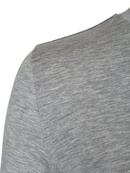 GREY DRAPED JERSEY CROP TOP