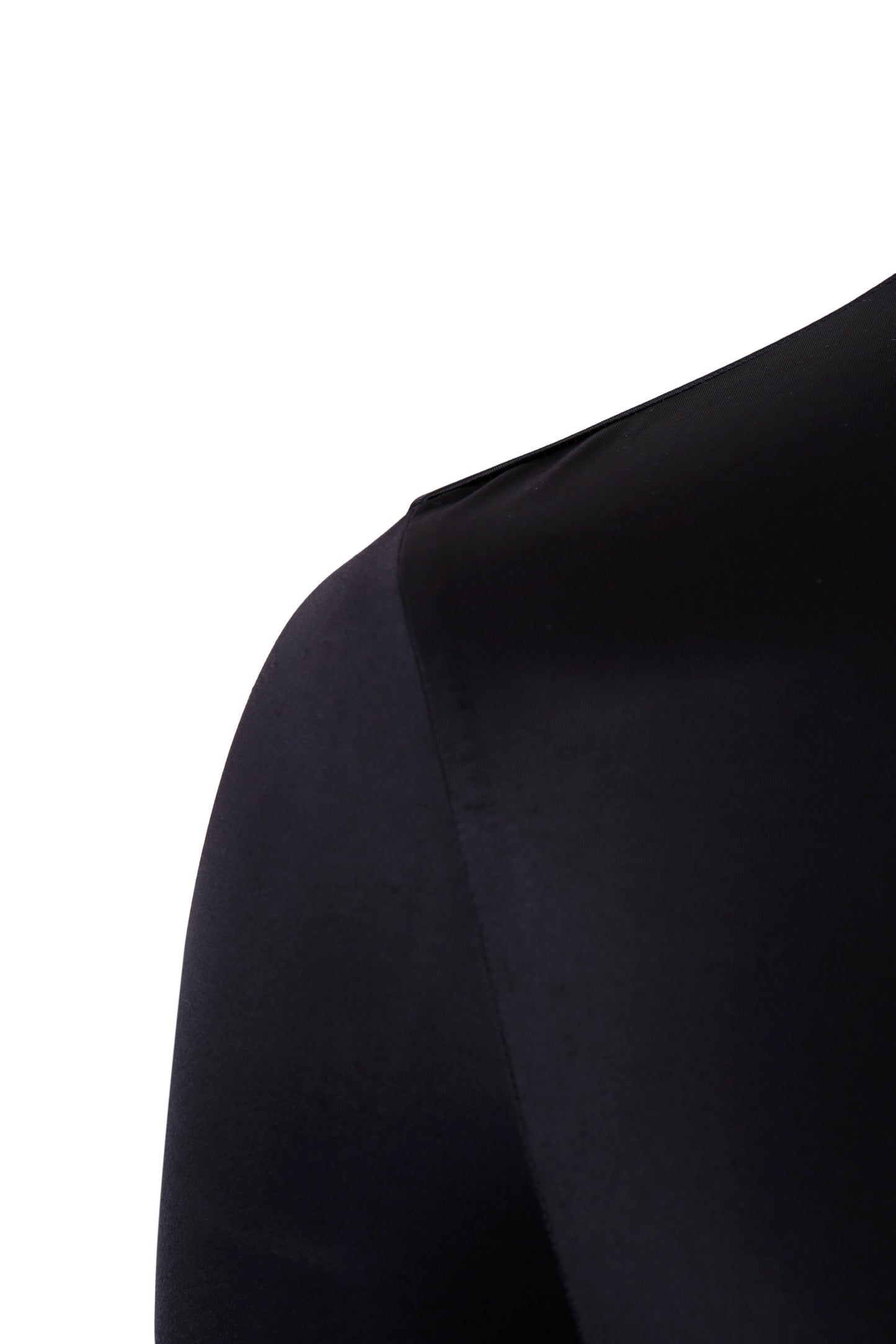 BLACK DRAPED JERSEY CROP TOP