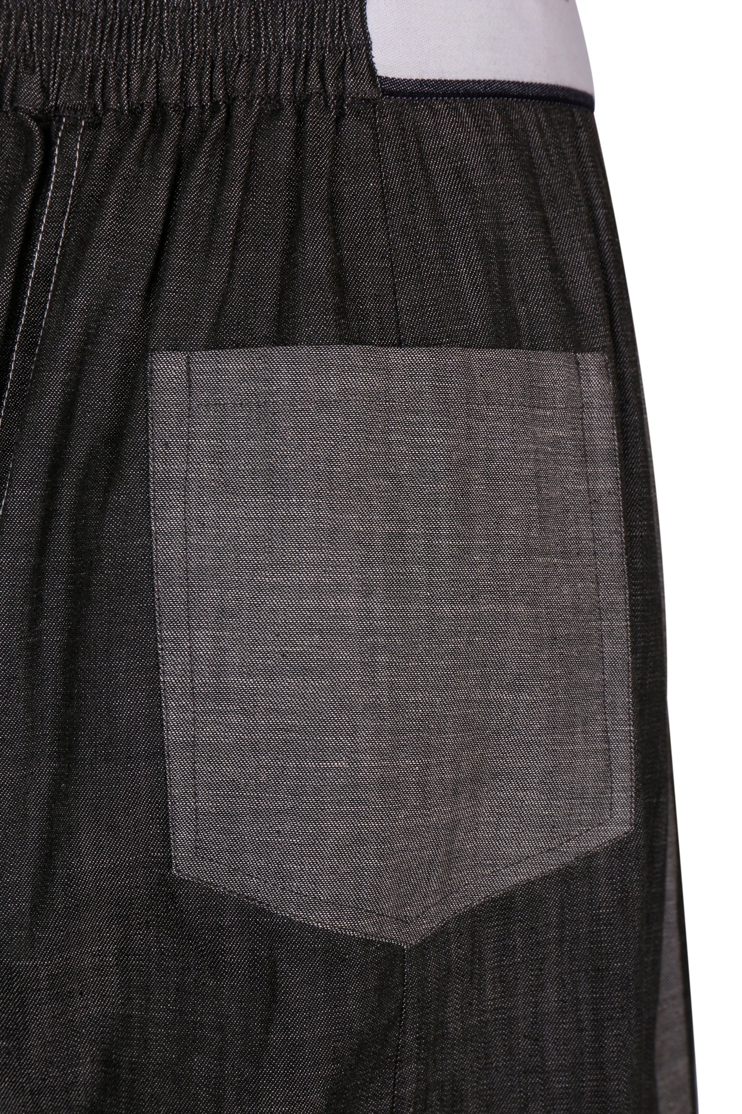 VOLUME DENIM TROUSERS