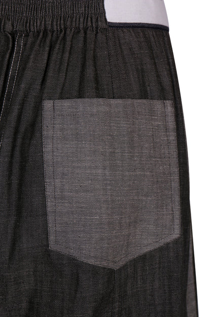 VOLUME DENIM TROUSERS