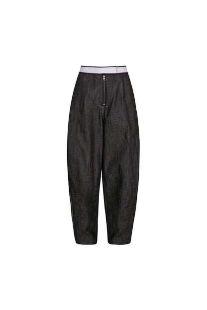 VOLUME DENIM TROUSERS