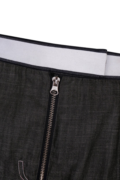 VOLUME DENIM TROUSERS