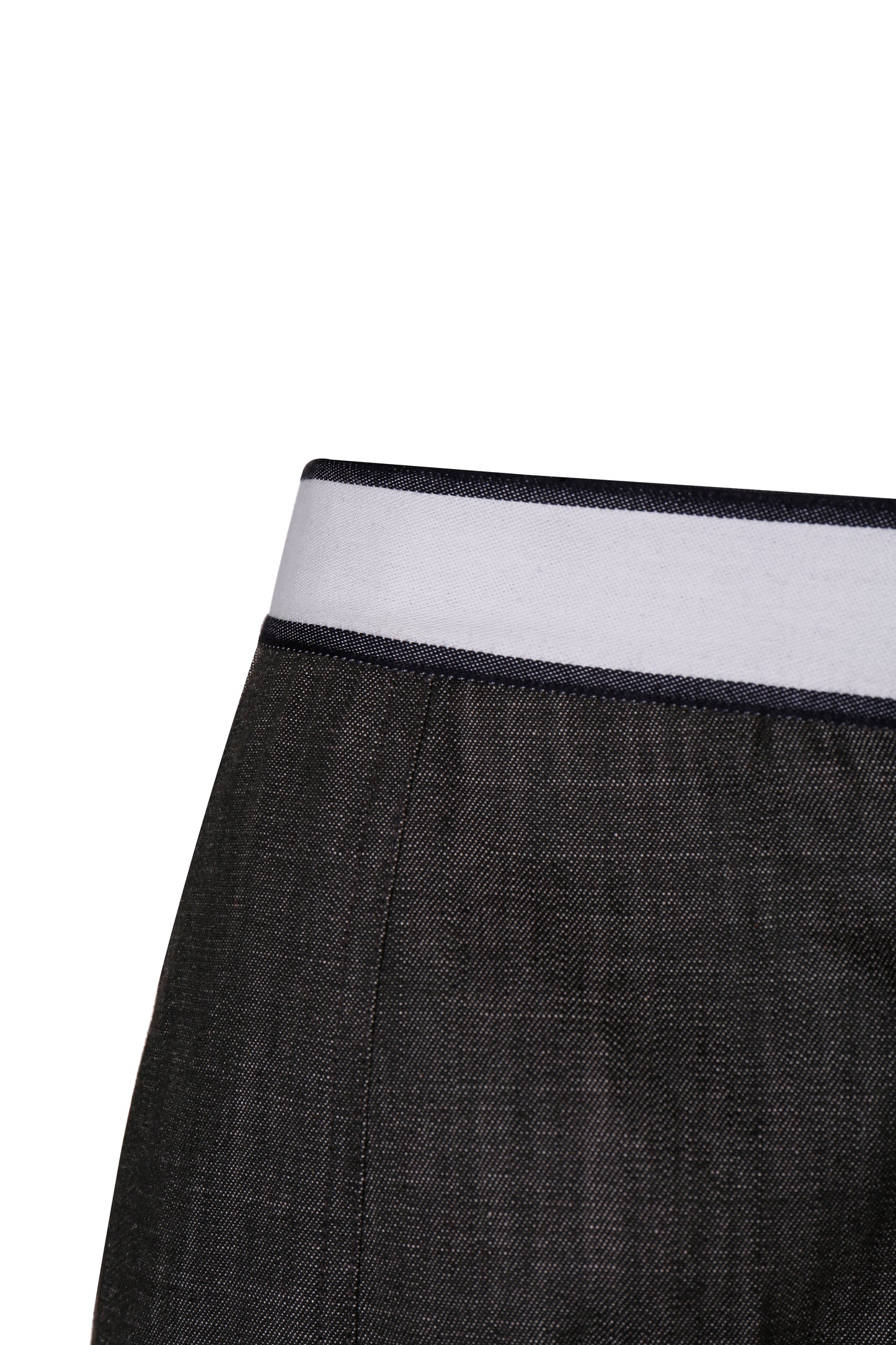 DOUBLE-FACED WASHED DENIM TROUSERS