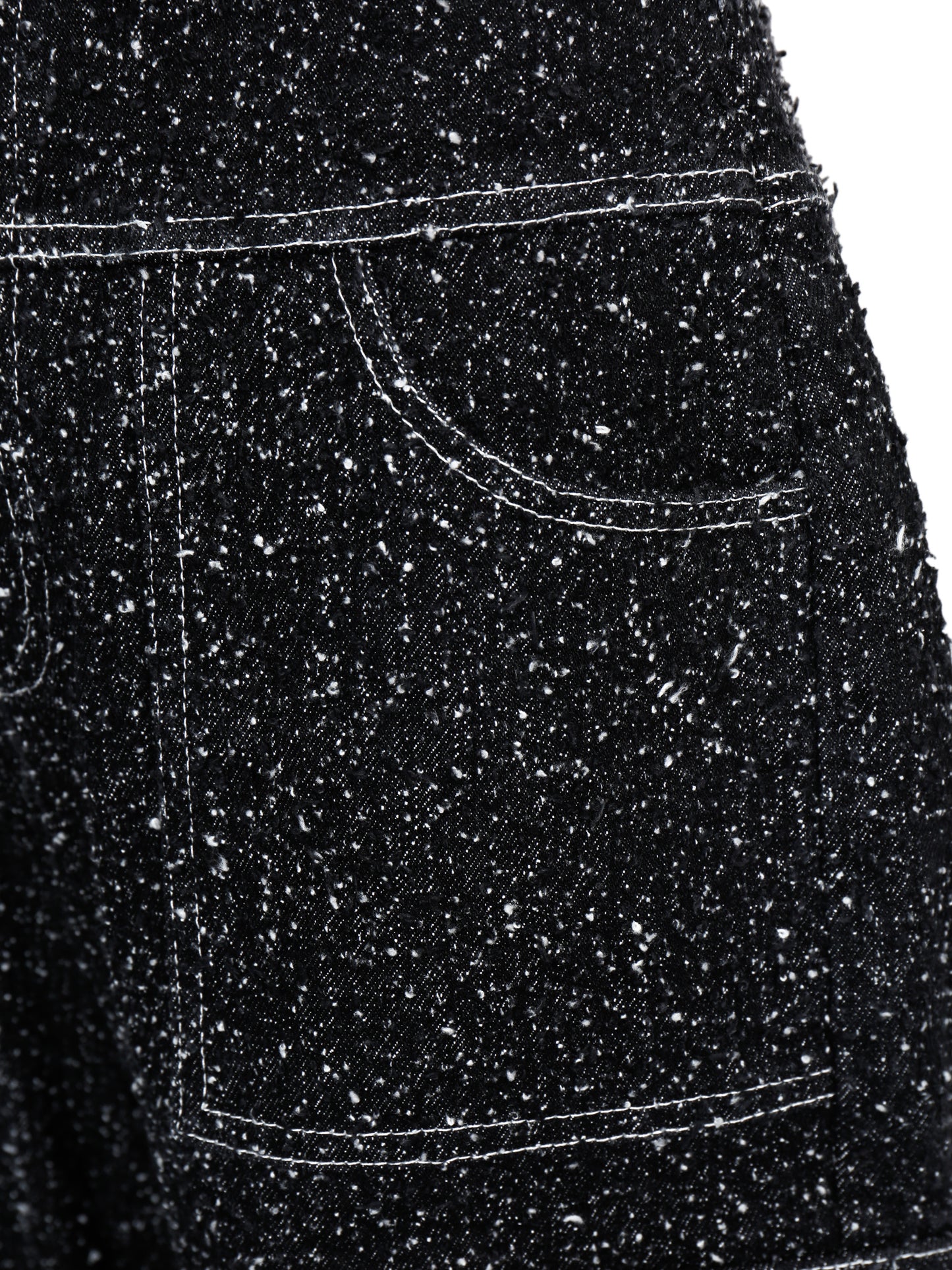 ENZYME-WASHED DENIM CARGO TROUSERS
