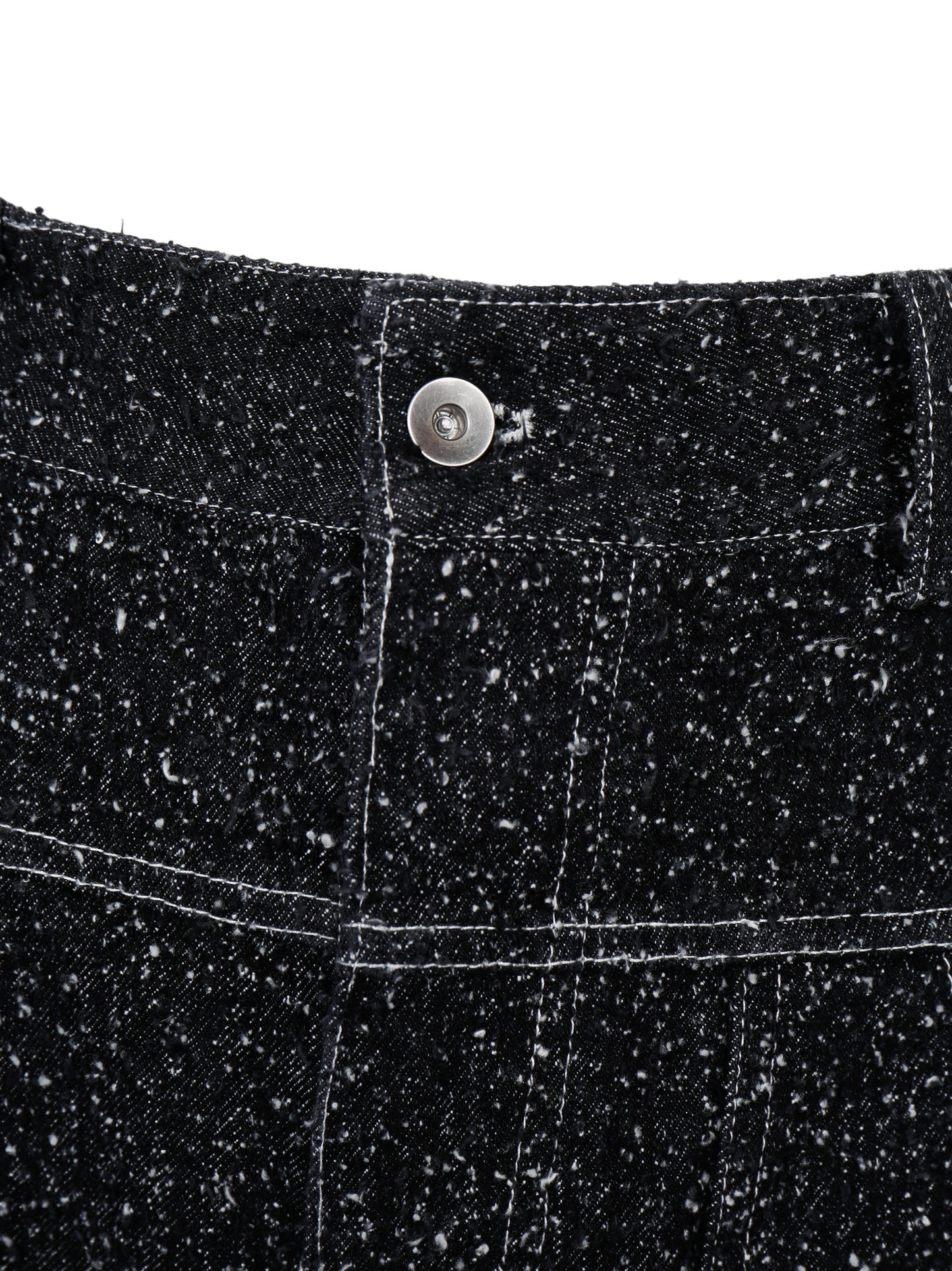 ENZYME-WASHED DENIM CARGO TROUSERS