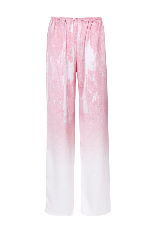 GRADIENT PRINTED WIDE TROUSERS