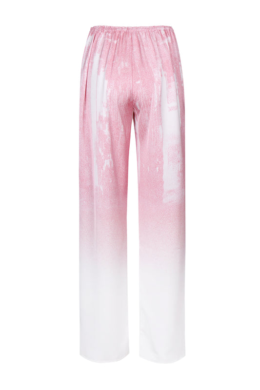 GRADIENT PRINTED WIDE TROUSERS