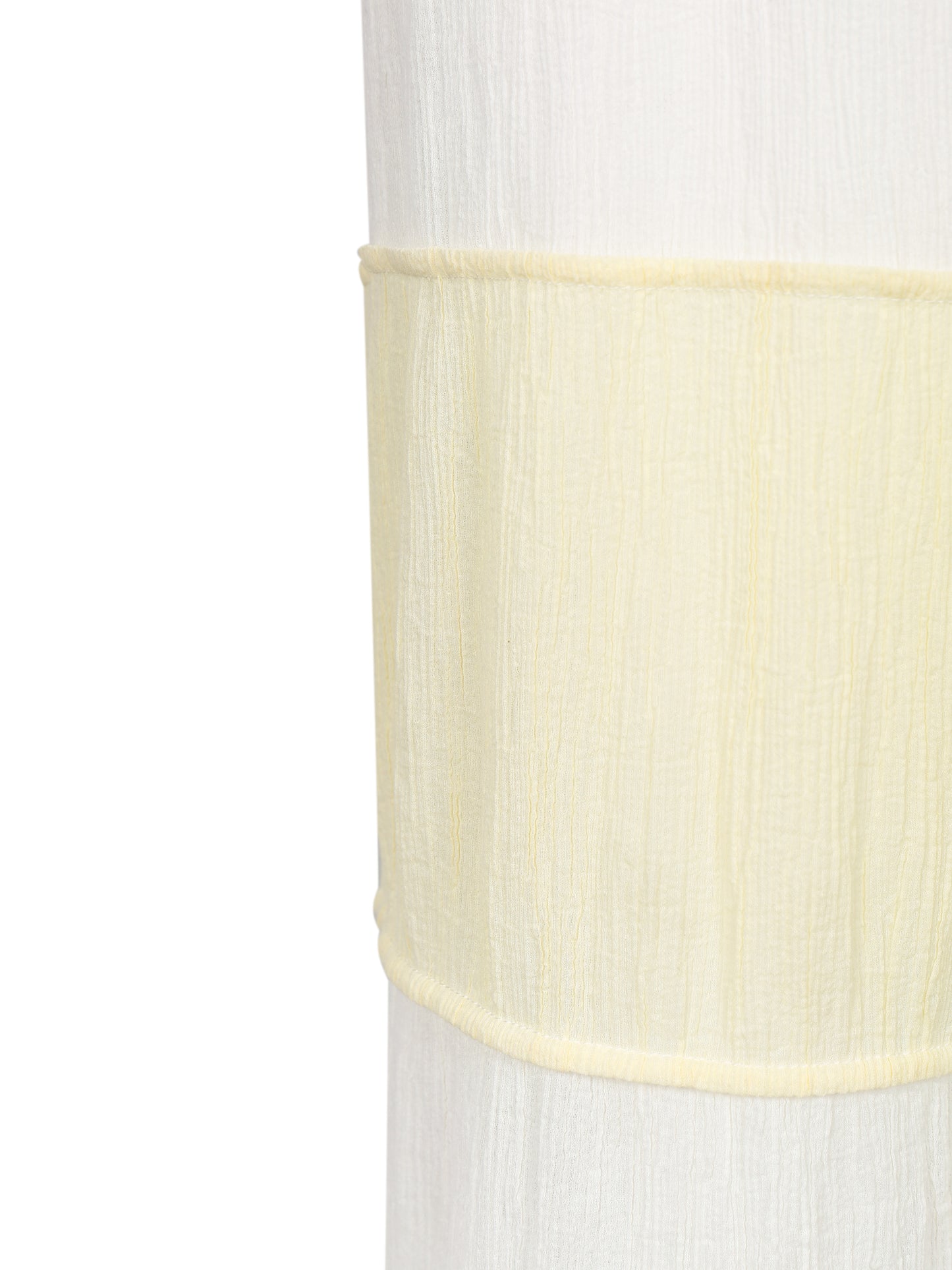 WRINKLED PLEATED COTTON TROUSERS – IVORY/YELLOW