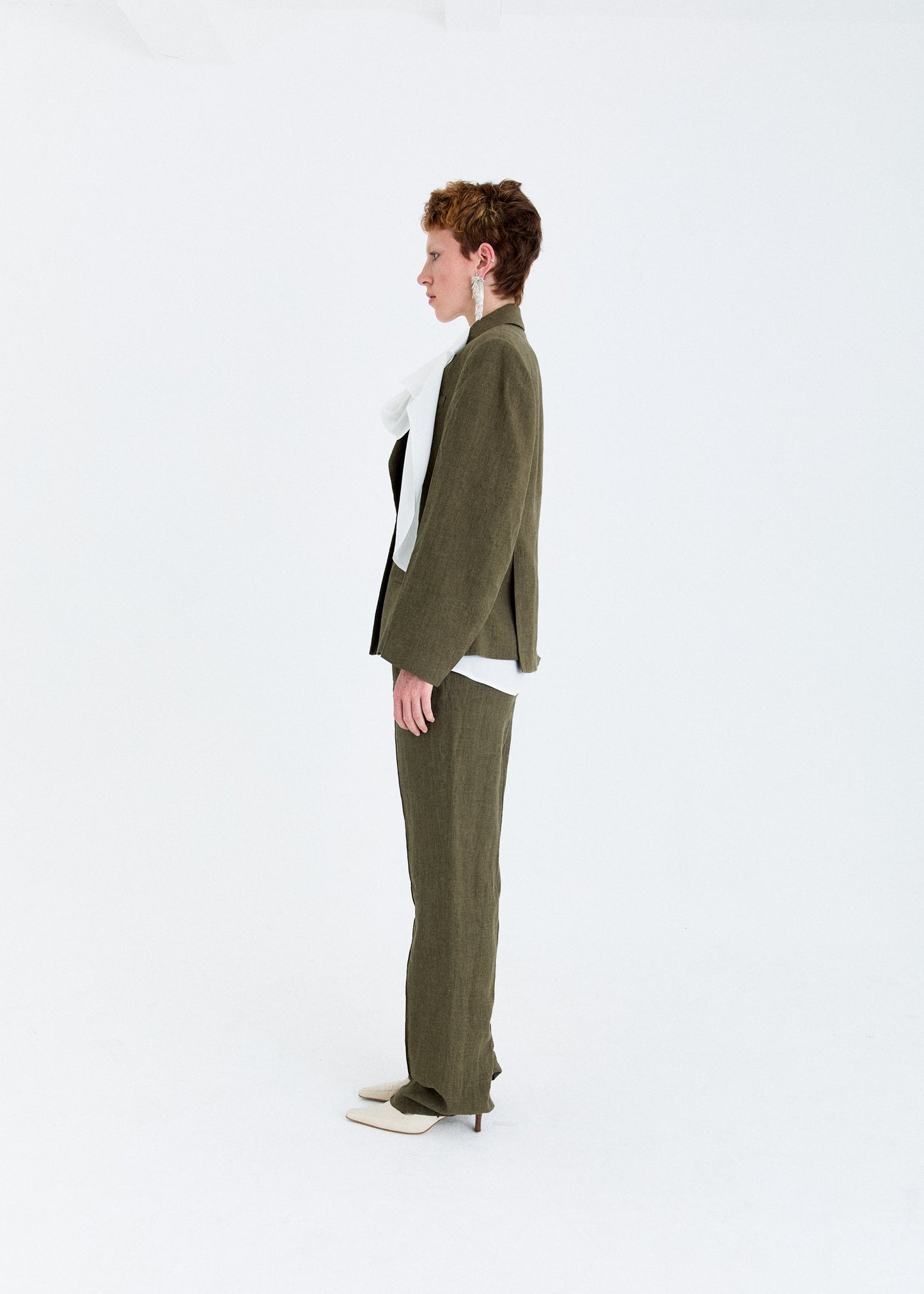 YARN-DYED LINEN DOUBLE-BREASTED BLAZER