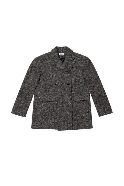 DOUBL FACE DOUBLE BREASTED WOOL COAT